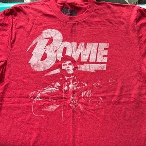 David Bowie red tee shirt